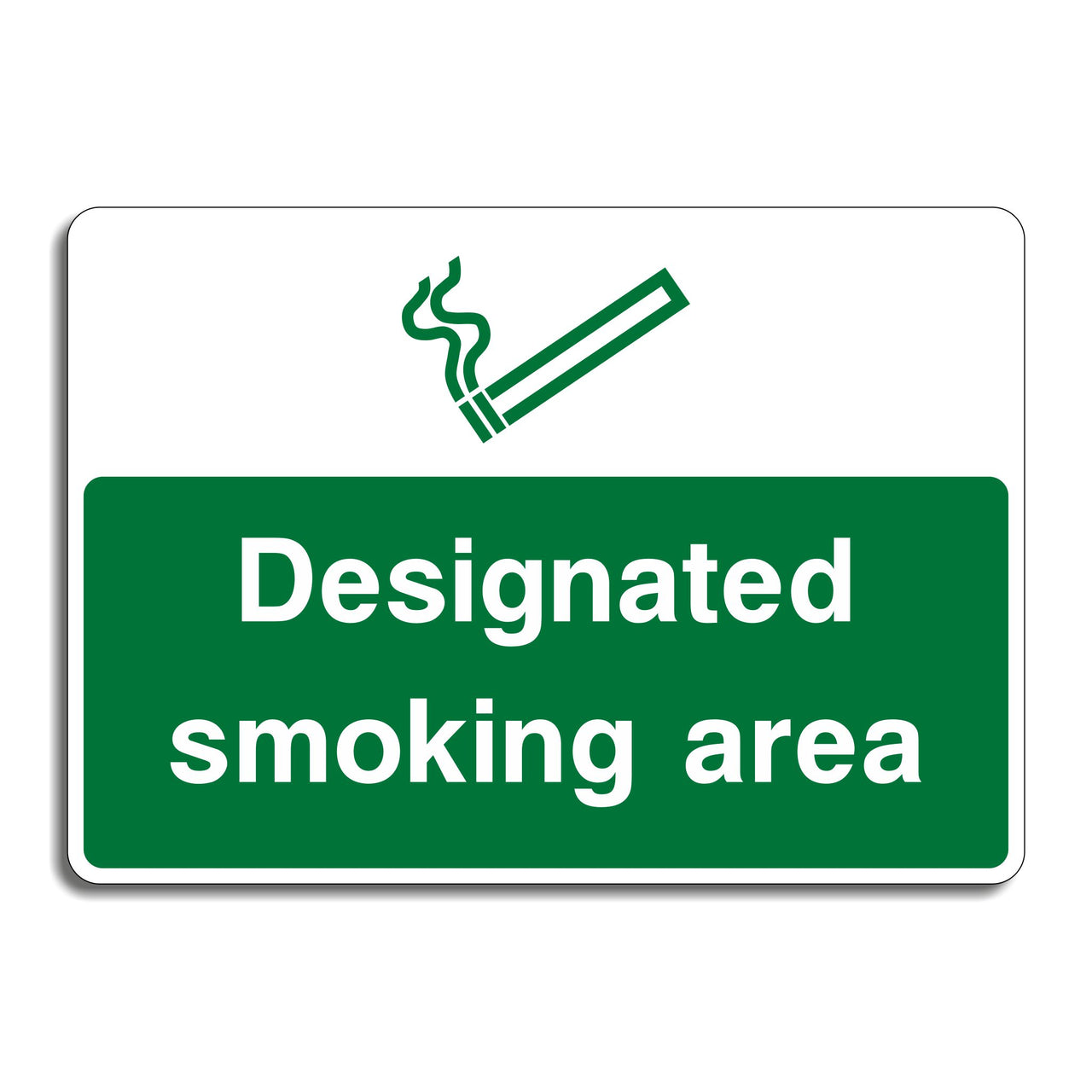 Designated Smoking Area Sign