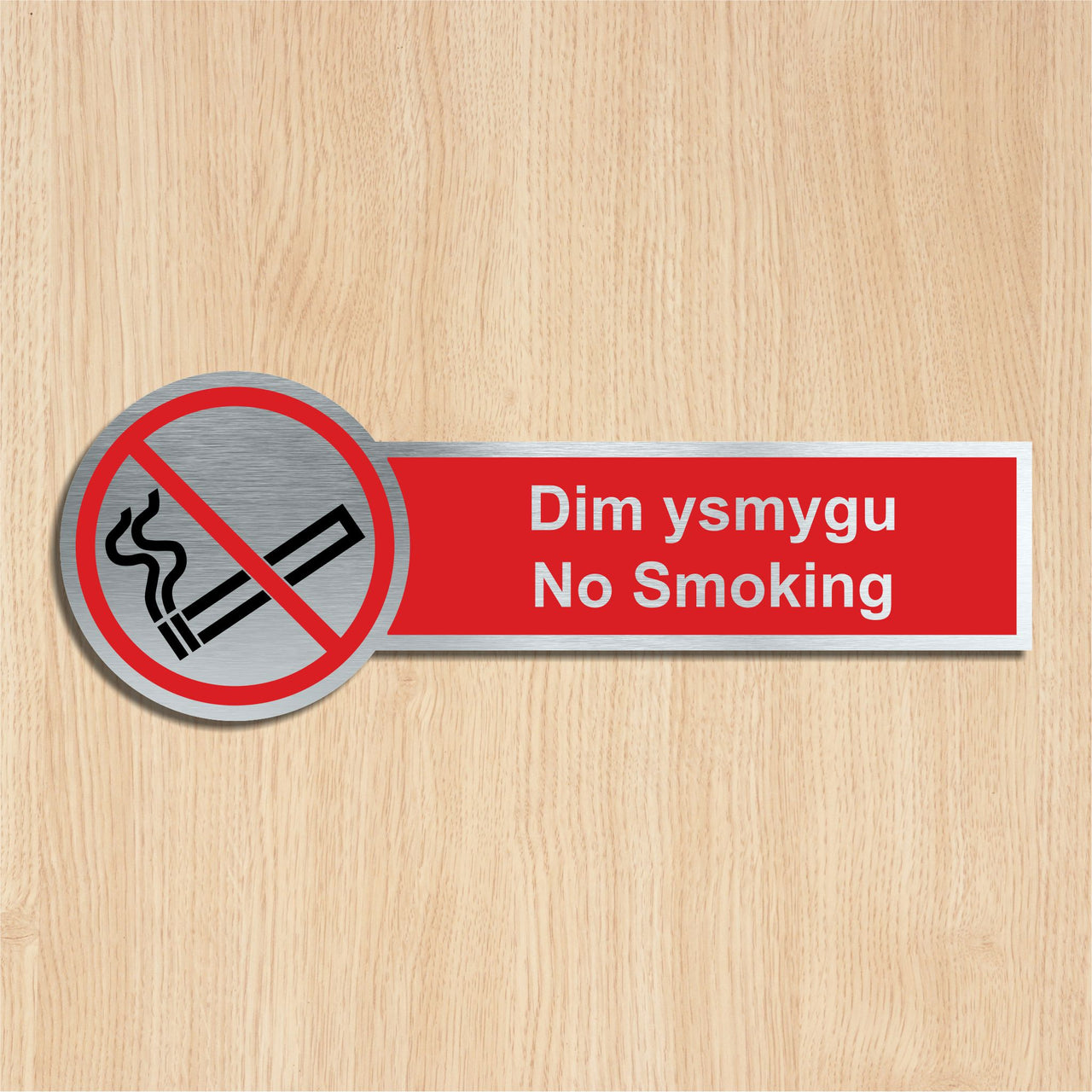 Bilingual Welsh / English No Smoking Sign