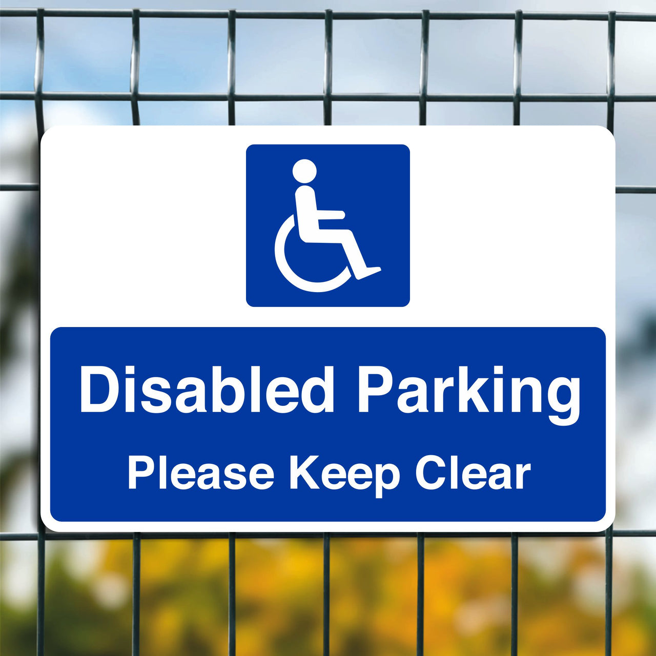 Disabled Parking Please Keep Clear Sign