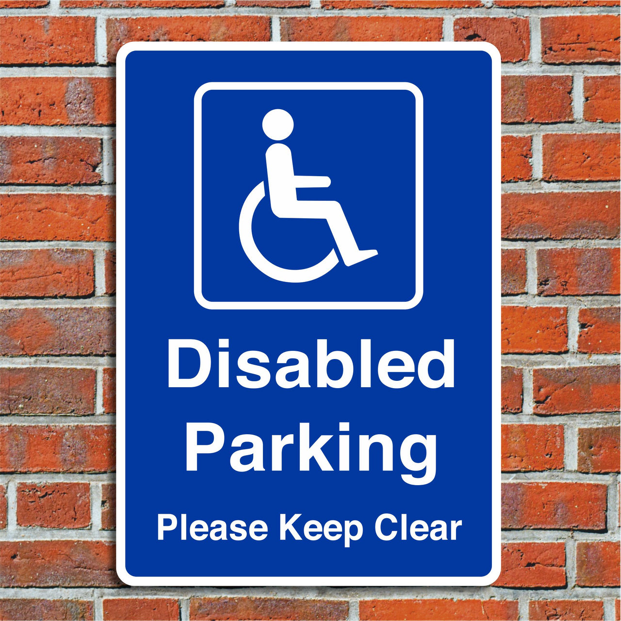 Disabled Parking Please Keep Clear Sign
