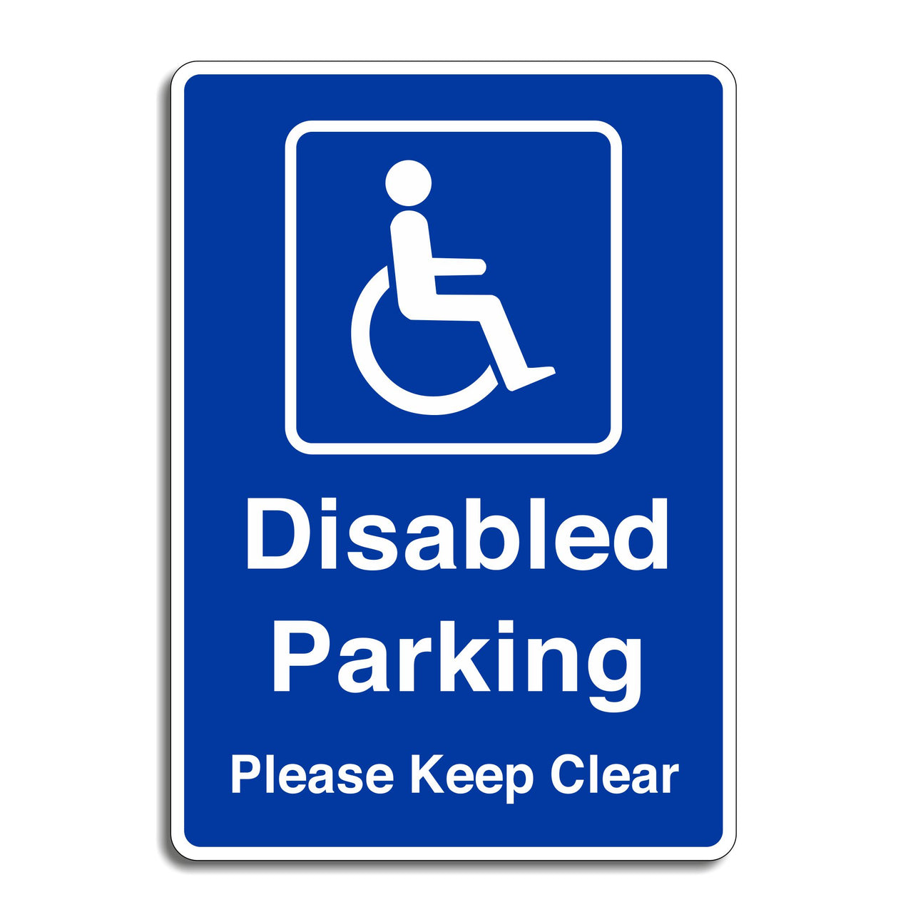 Disabled Parking Please Keep Clear Sign
