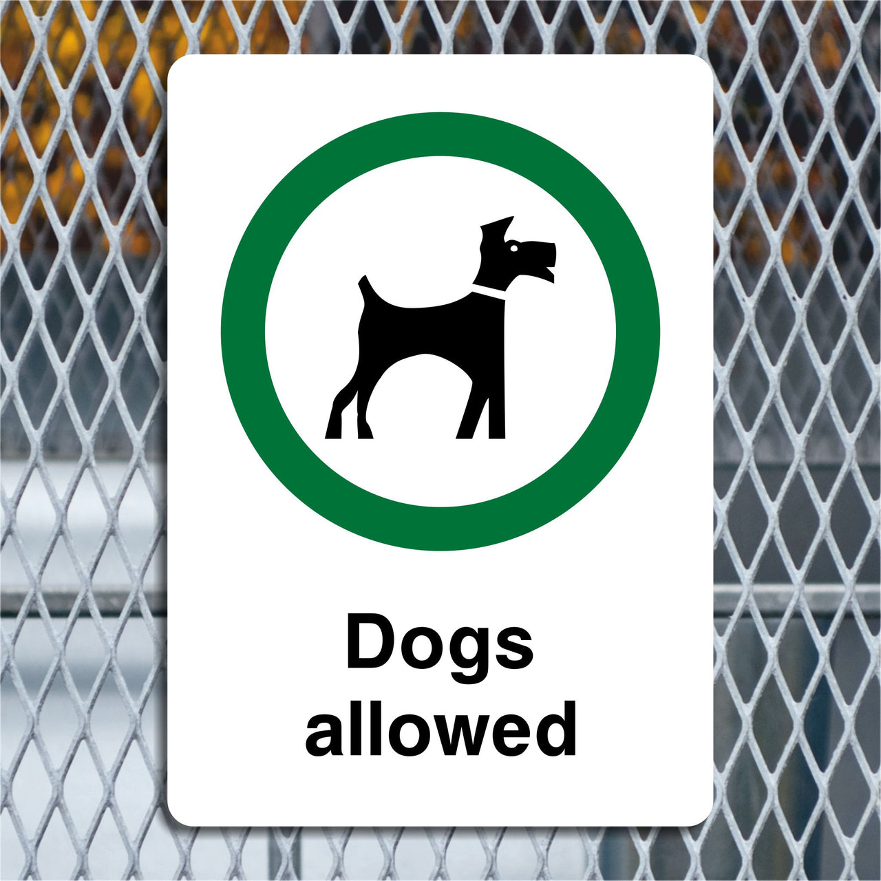 Dogs Allowed Sign