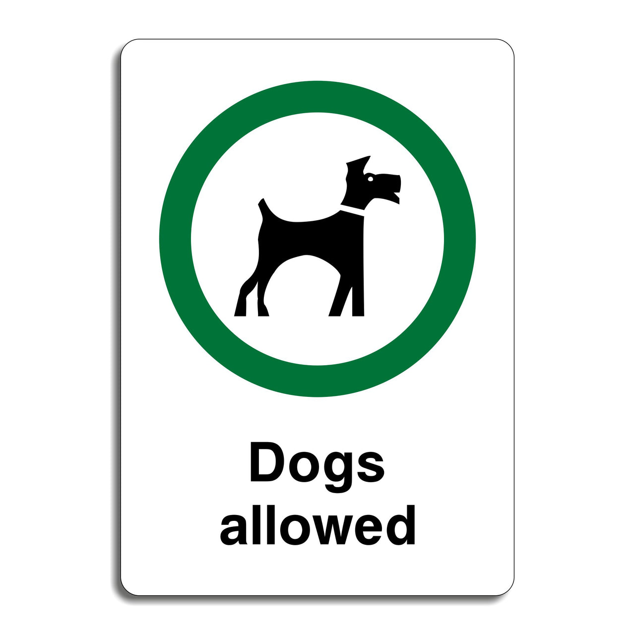 Dogs Allowed Sign