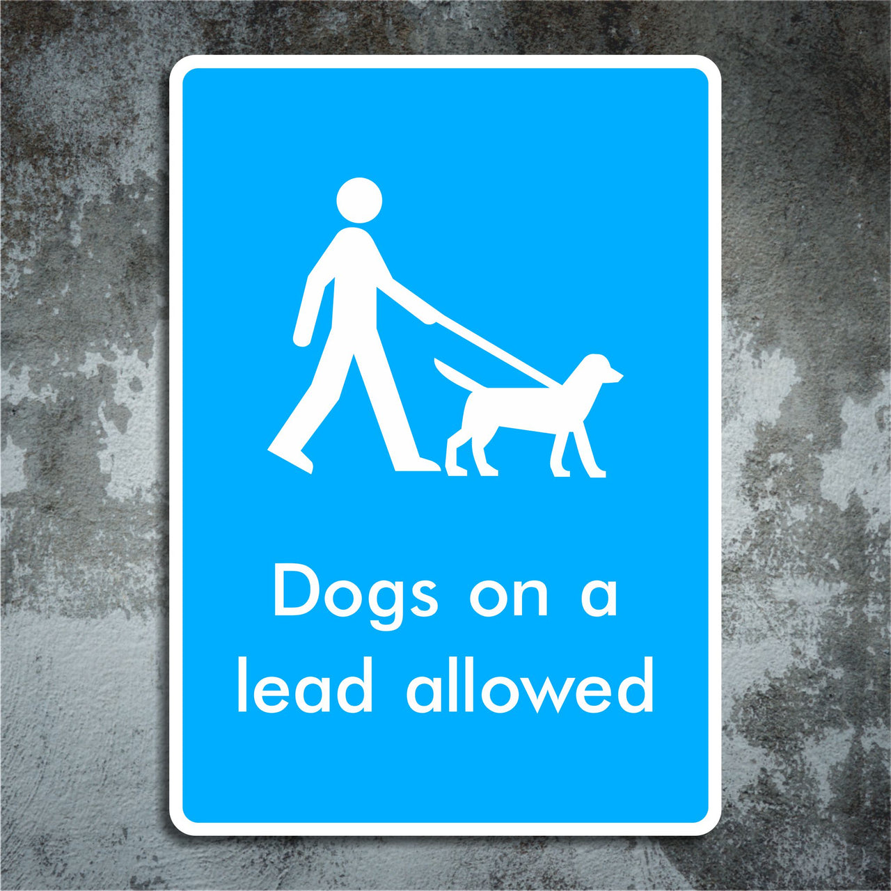 Dogs on a Lead Allowed Sign
