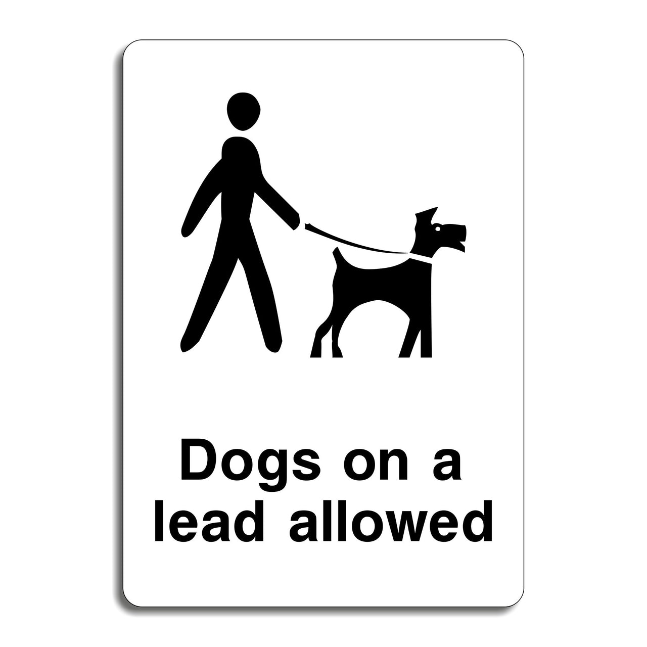 Dogs On A Lead Allowed Sign