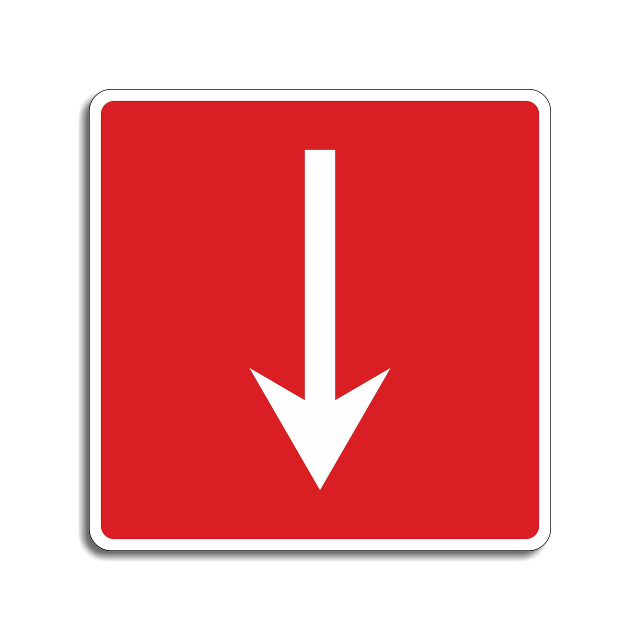 Emergency Directional Signs with Downward Pointing Arrow Sign