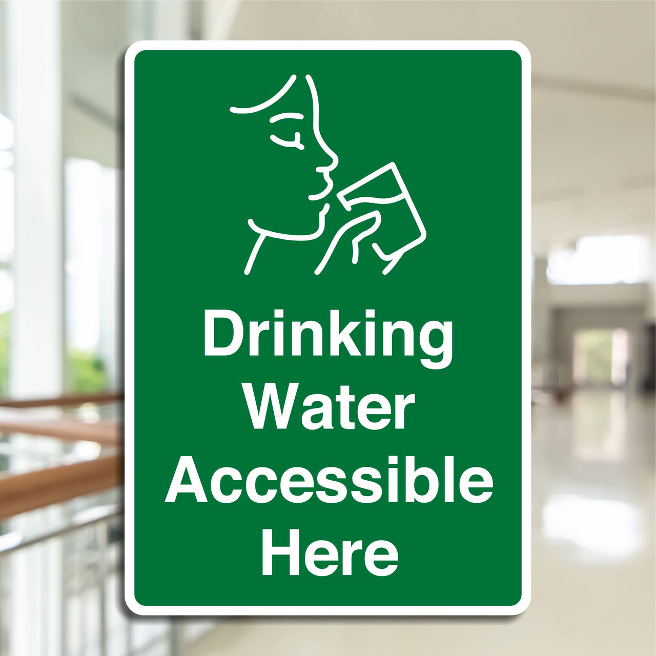 Drinking Water Accessible Here Sign