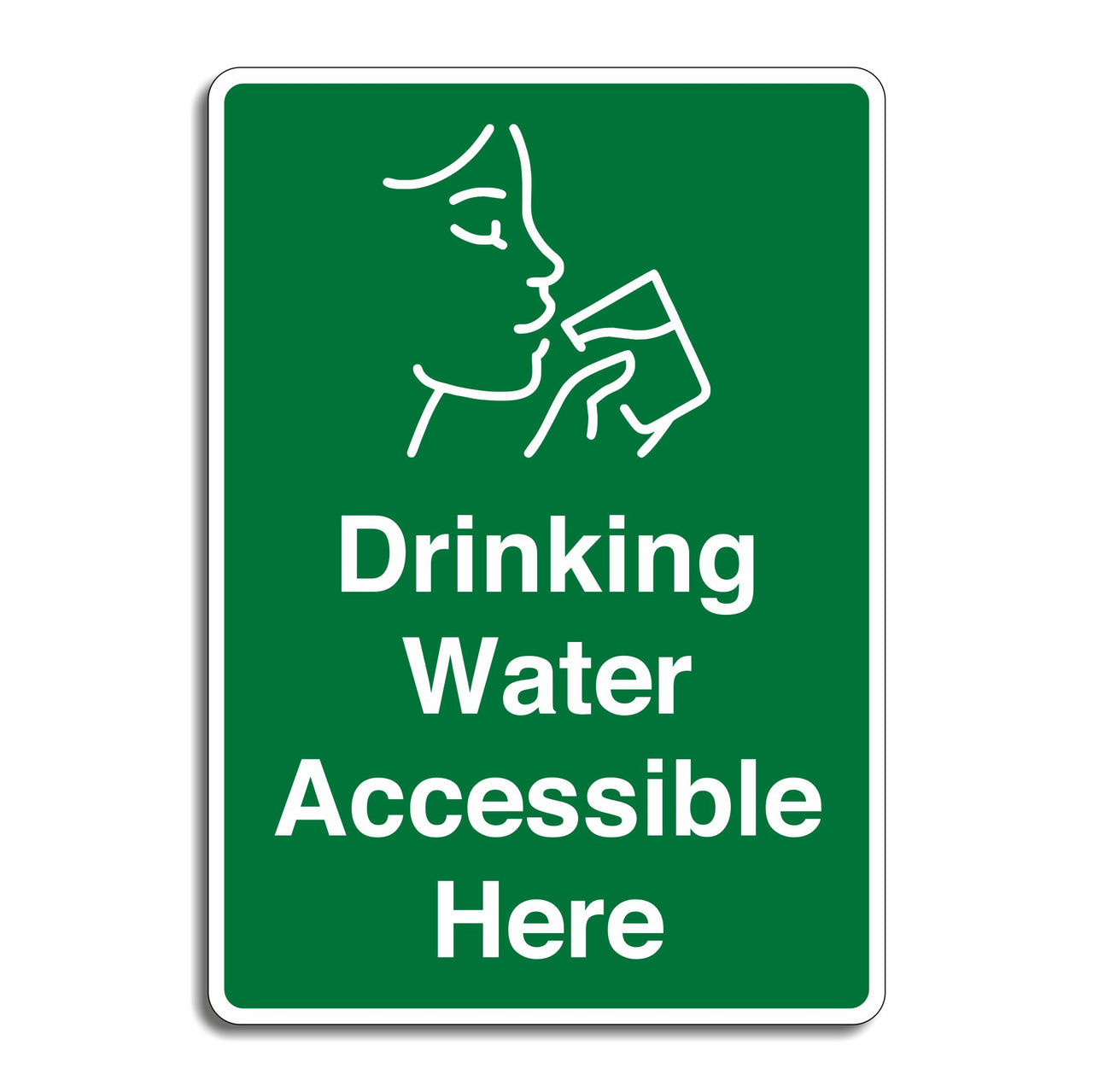 Drinking Water Accessible Here Sign