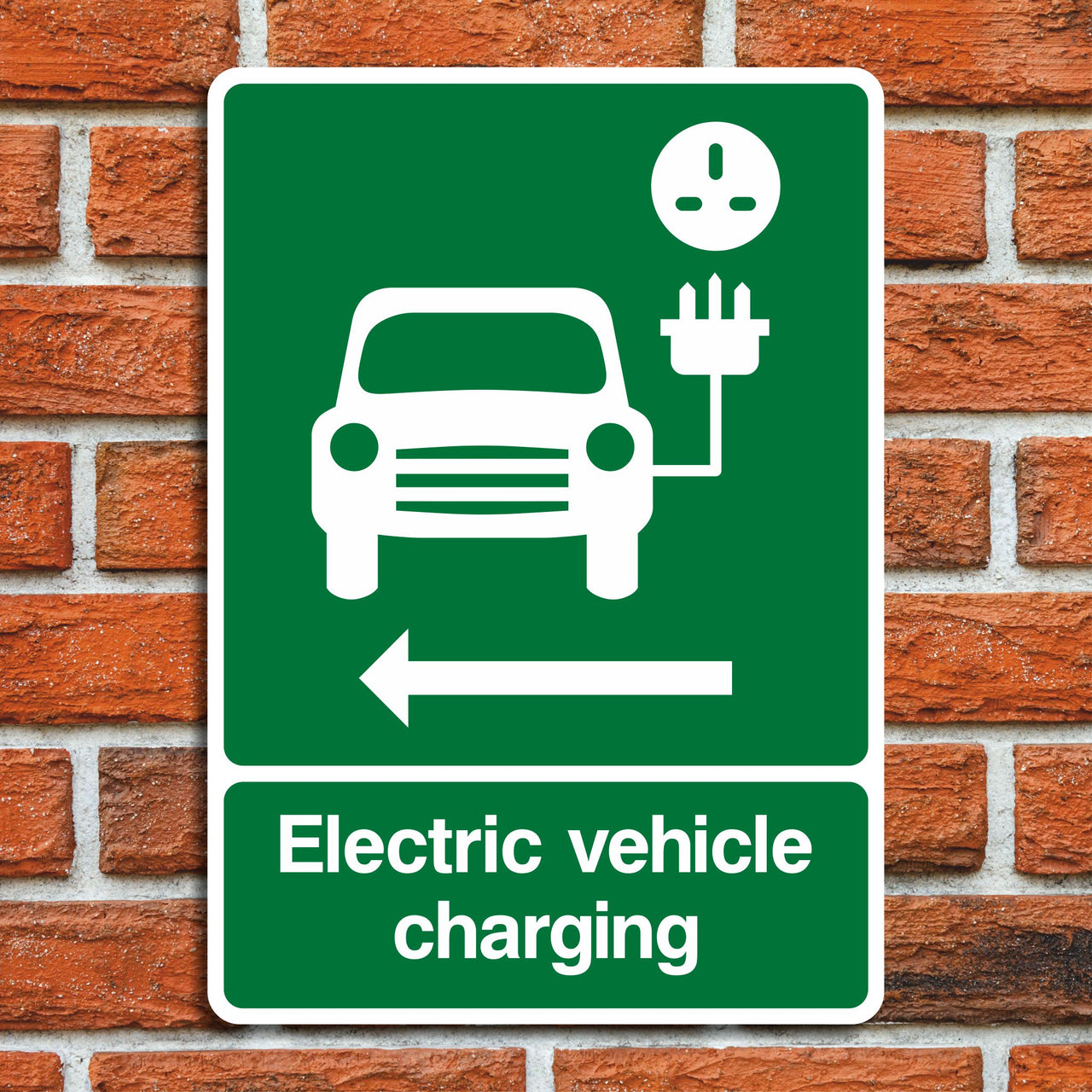 Electric Vehicle Charging Point - Left Pointing Arrow