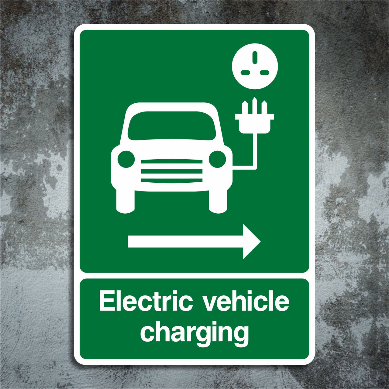 Electric Vehicle Charging Point - Right Pointng Arrow