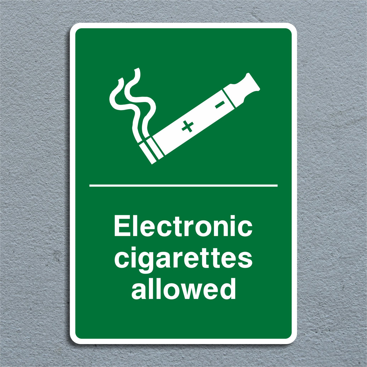 Electronic Cigarettes Allowed Sign