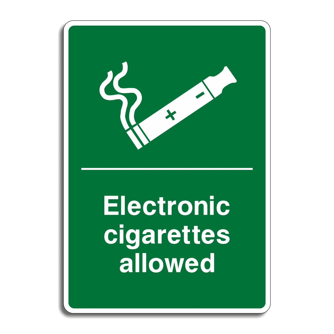 Electronic Cigarettes Allowed Sign