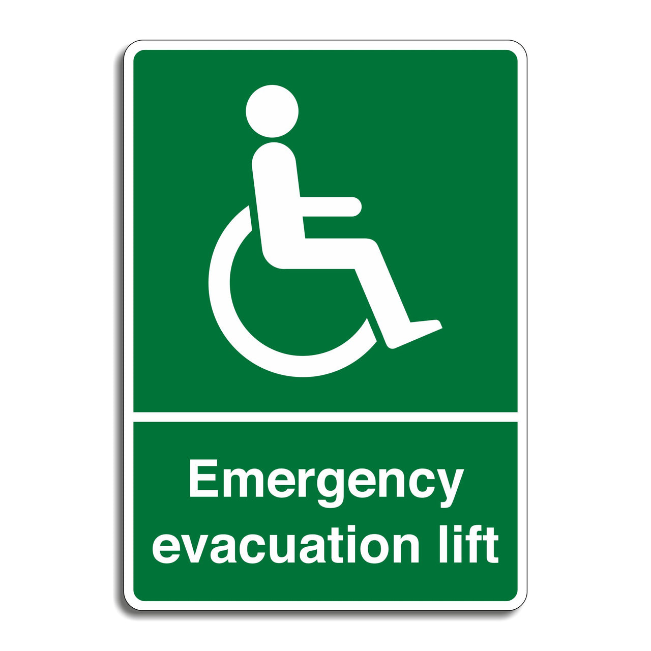 Disabled Emergency Evacuation Lift Sign