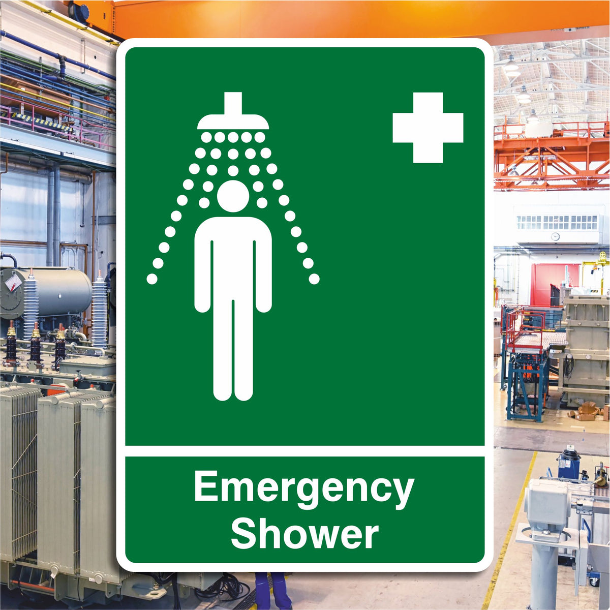 First Aid Shower Sign Emergency Shower Sign