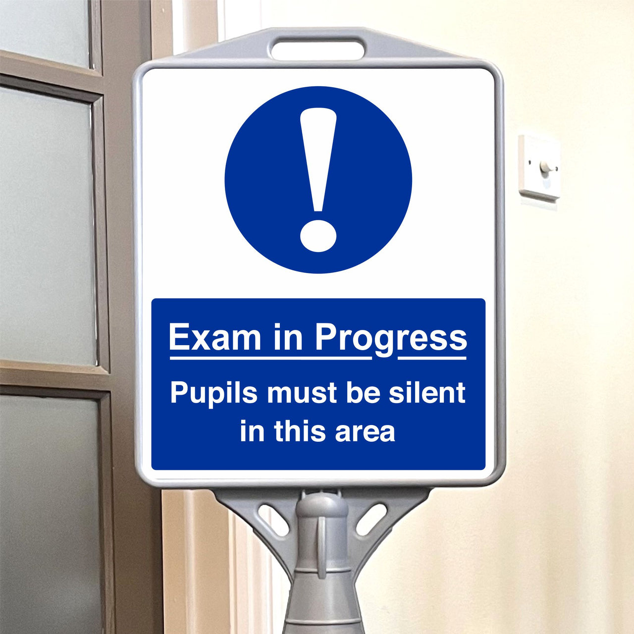 Exam in Progress Pupils Must Be Silent in This Area Freestanding School Sign