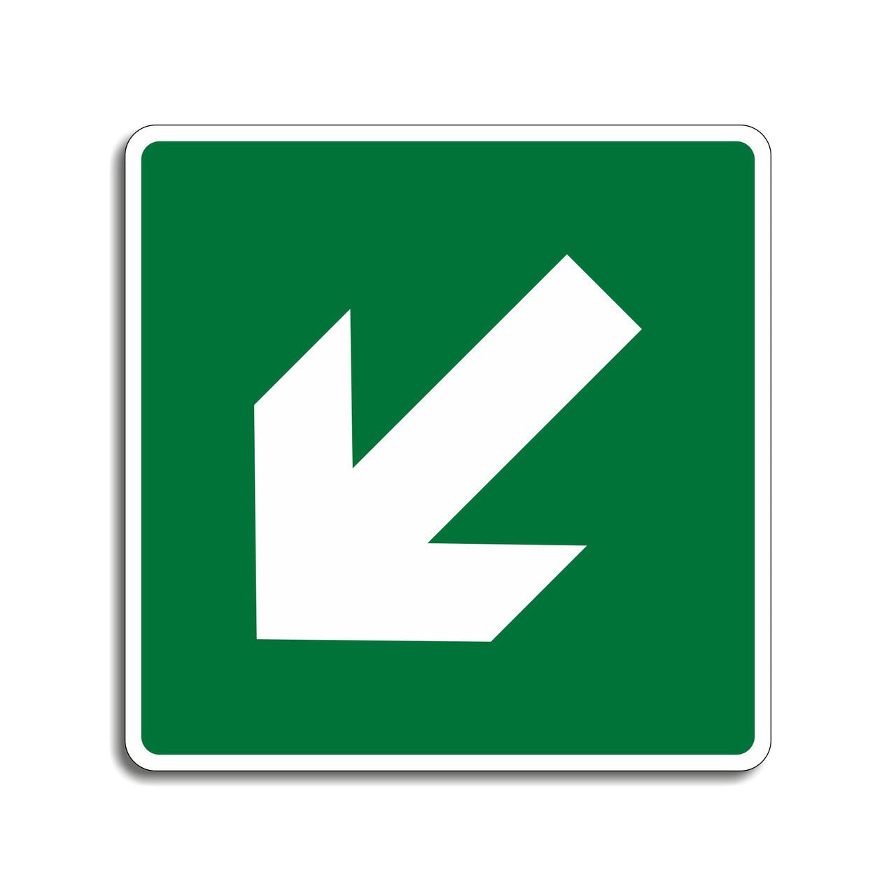 Emergency Arrow Sign - Pointing Down & Left