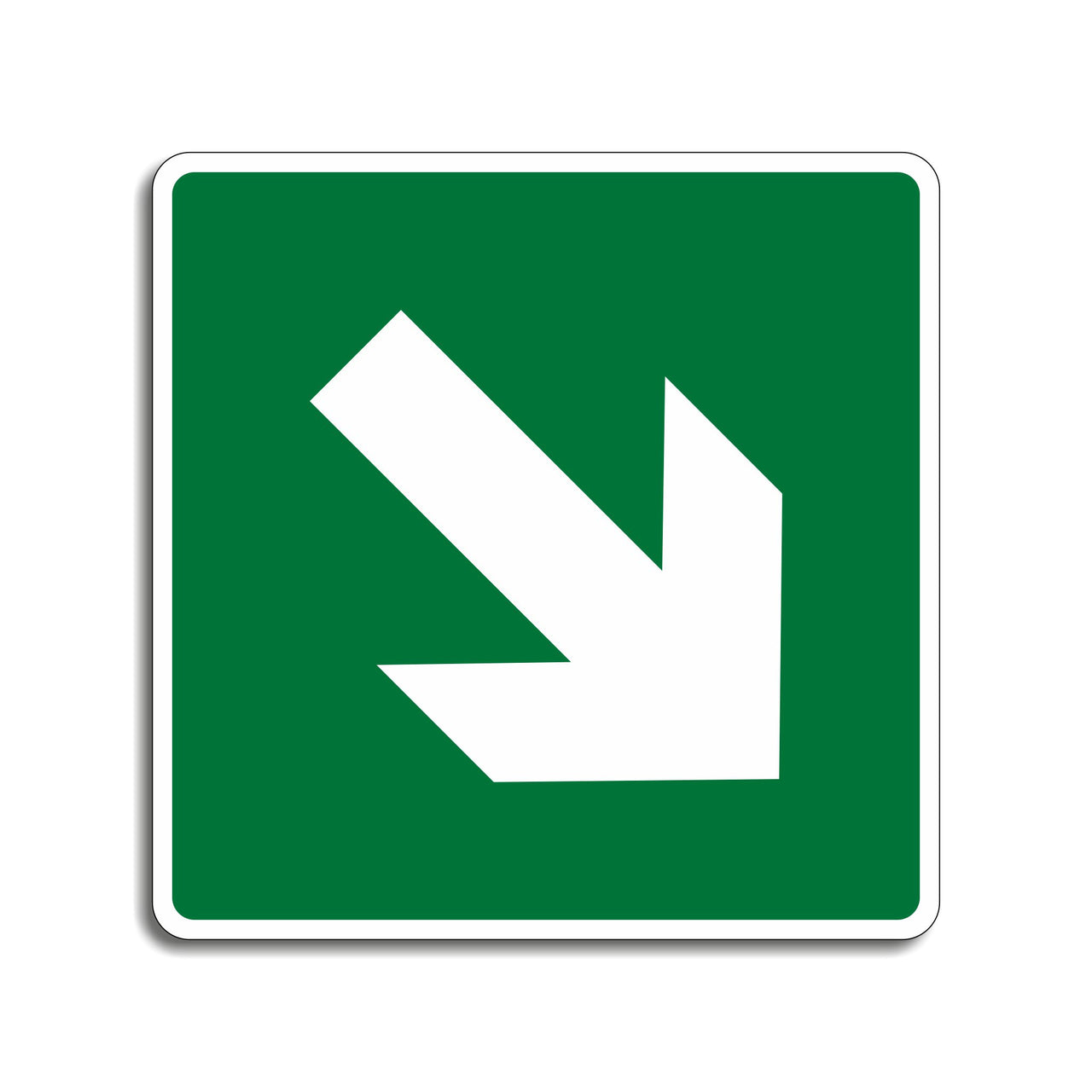 Emergency Arrow Sign - Pointing Down & Right