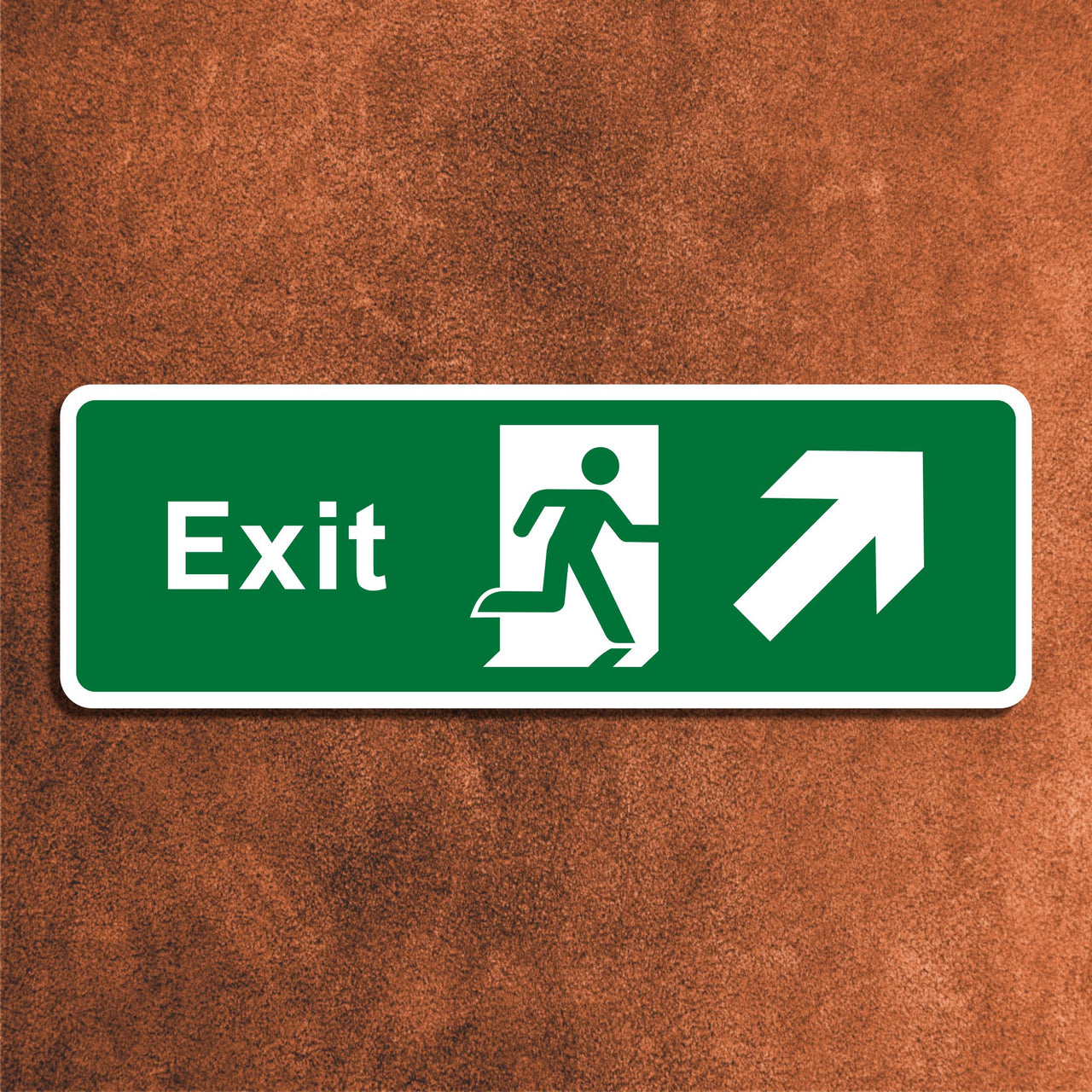 Emergency Exit Sign with Forward Right Arrow