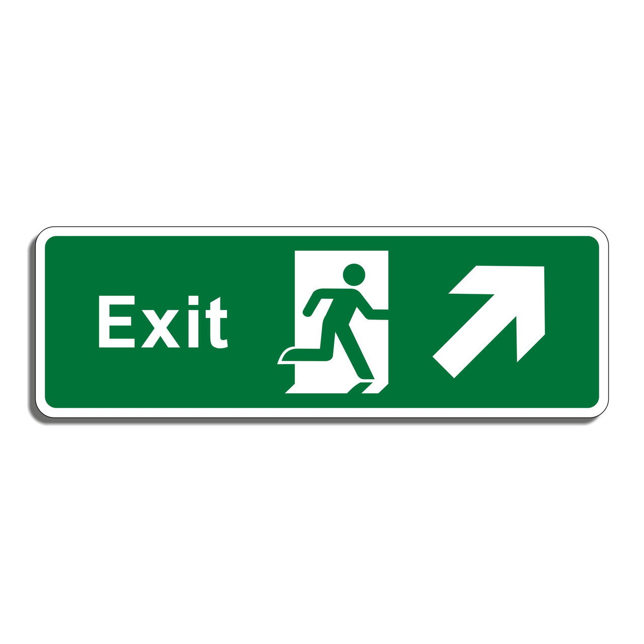 Emergency Exit Sign with Forward Right Arrow
