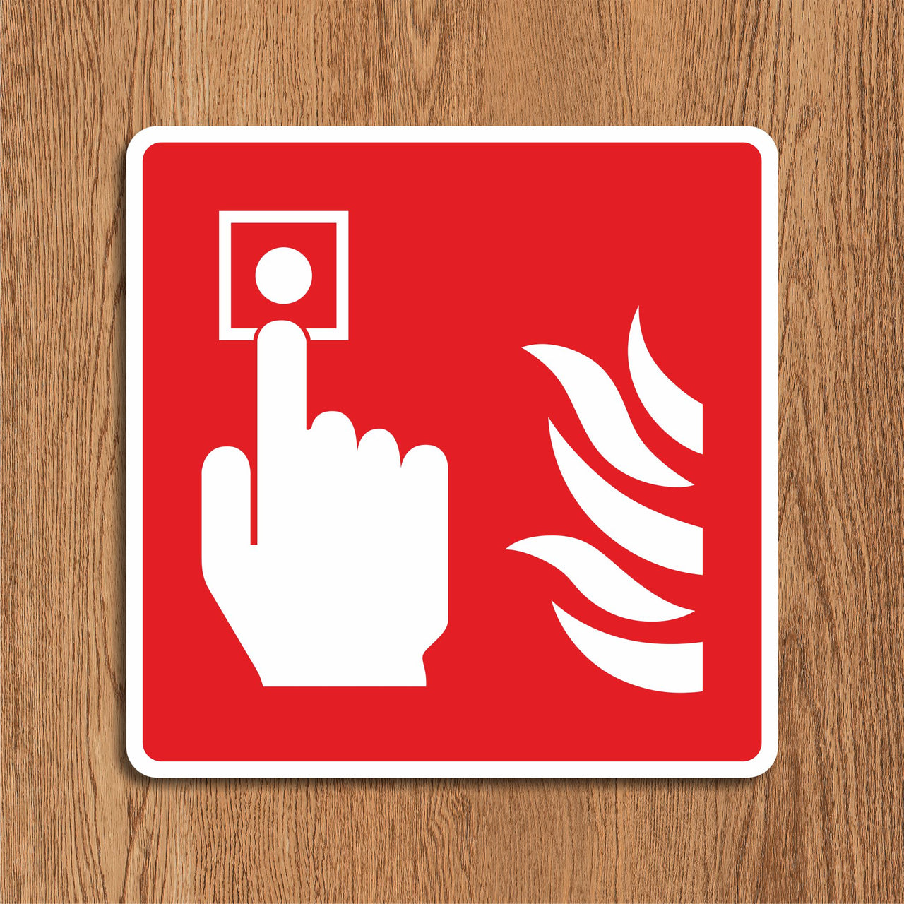 Push Fire Alarm Sign