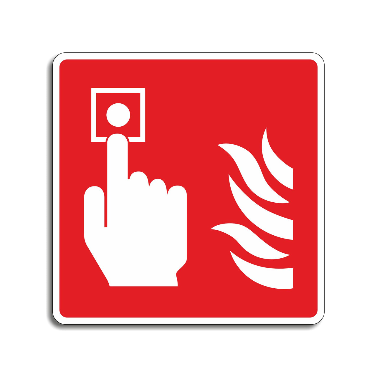Push Fire Alarm Sign