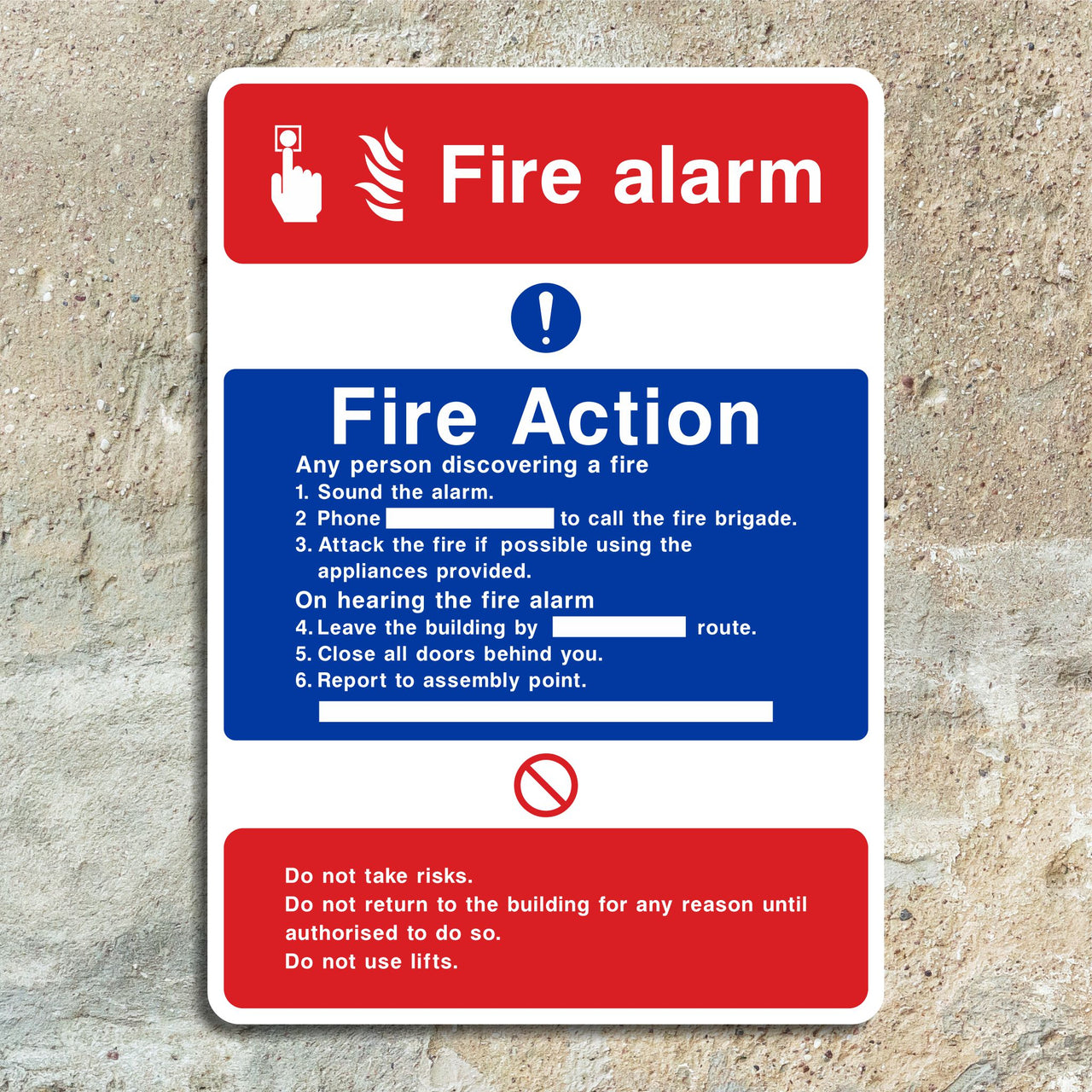 Fire Alarm Fire Action Sign