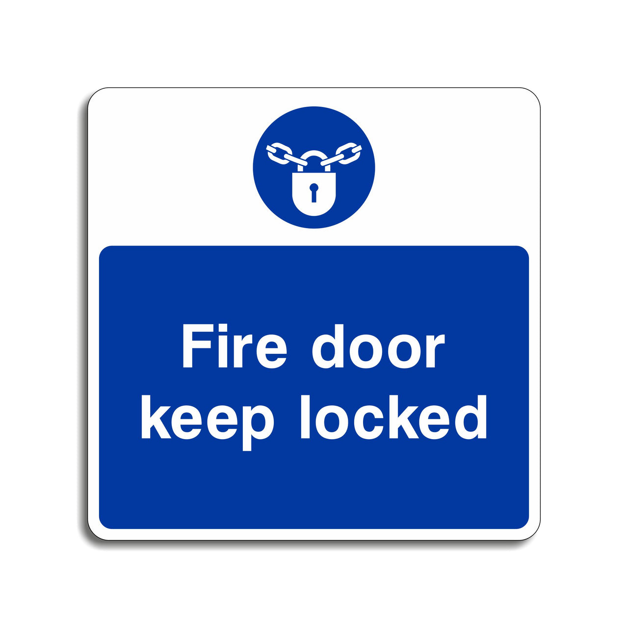 Fire Door Keep Locked Sign