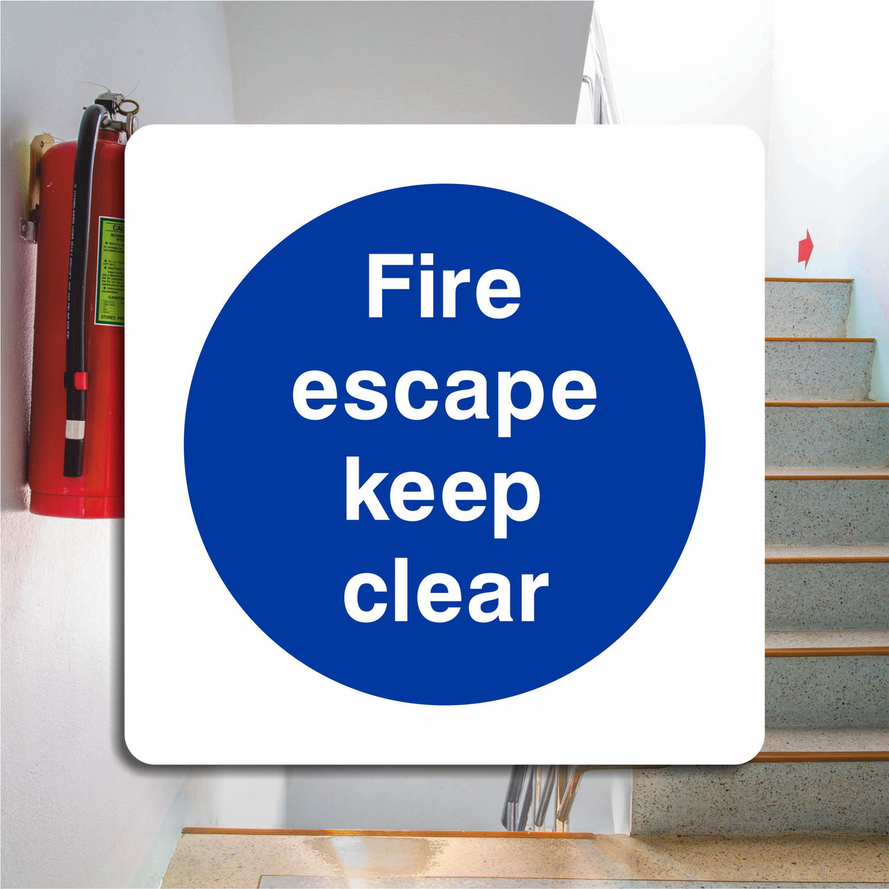 Fire Escape Keep Clear Sign