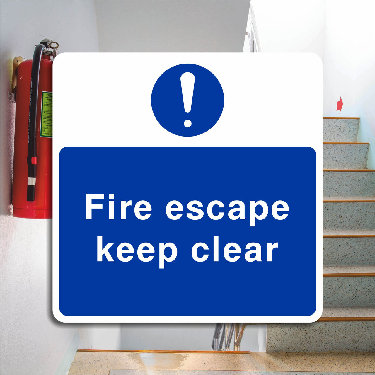 Fire Escape Keep Clear Sign