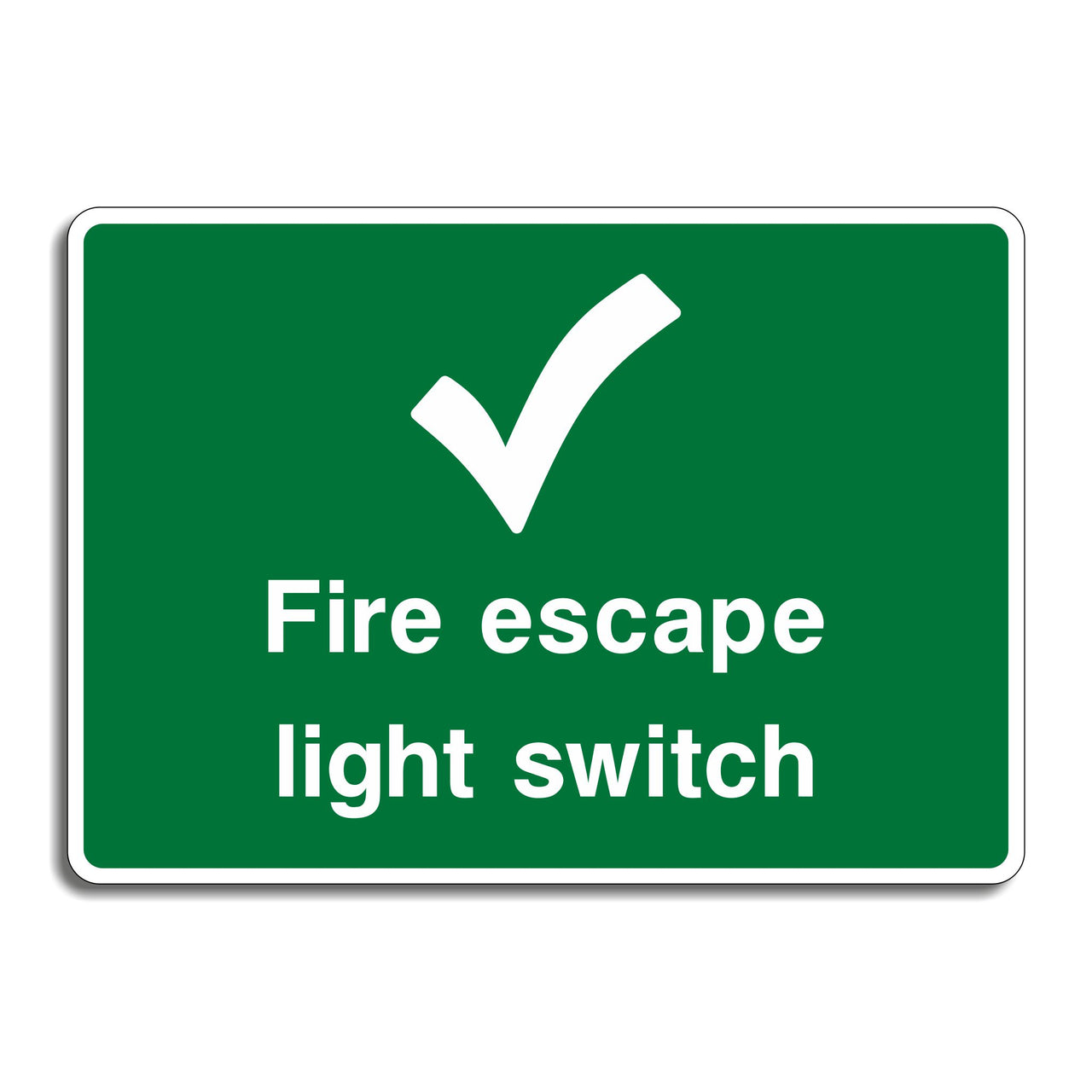 Fire Escape Light Switch Sign