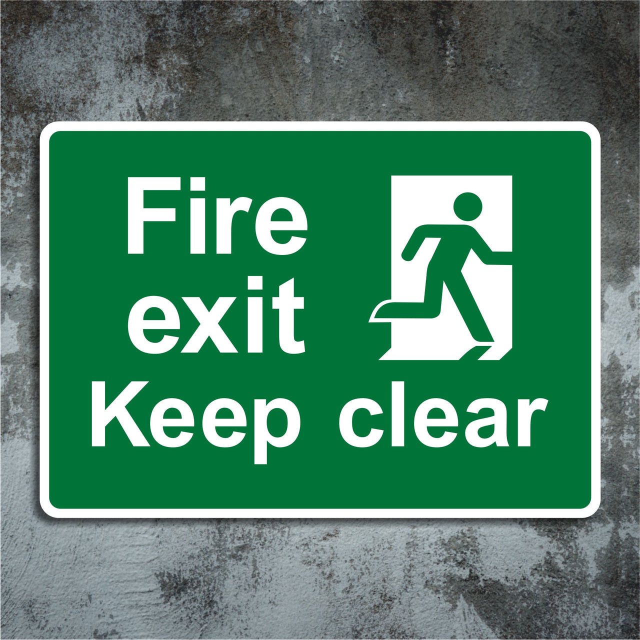 Fire Exit Keep Clear Sign