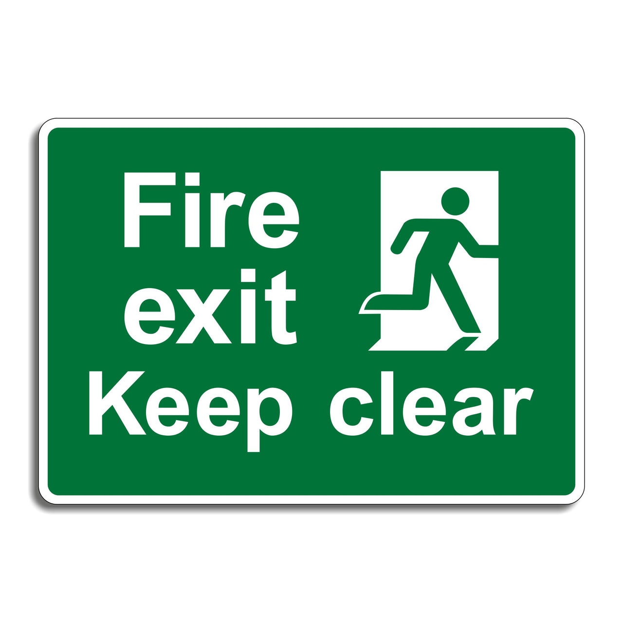Fire Exit Keep Clear Sign