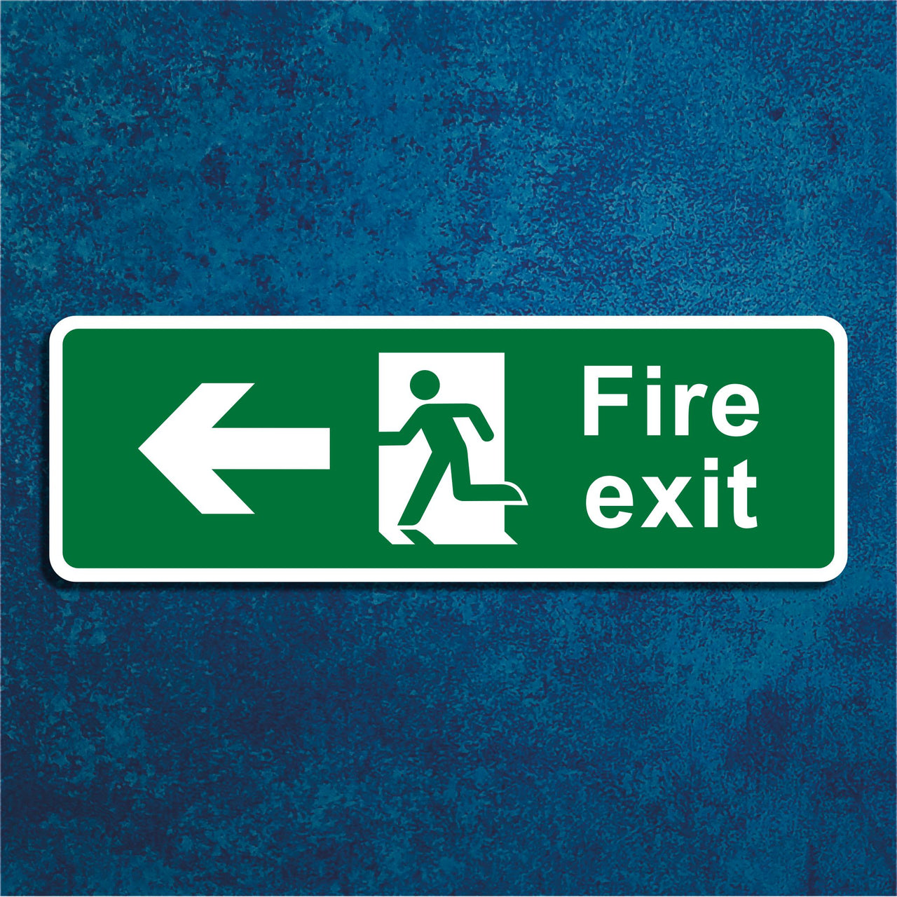 Fire Exit Sign with Left Arrow