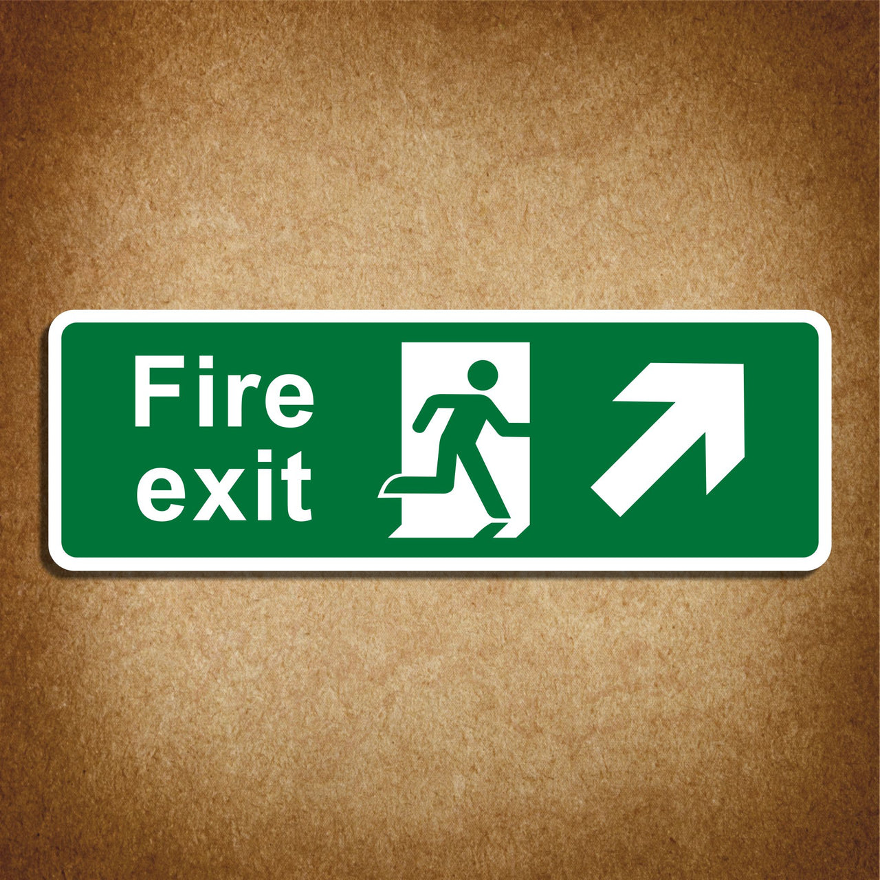 Fire Exit Sign with Forward Right Arrow