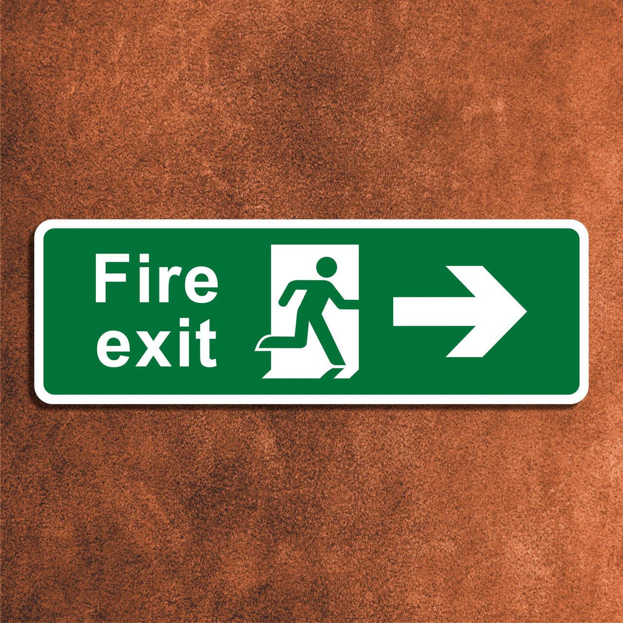 Fire Exit Signs with Right Arrow