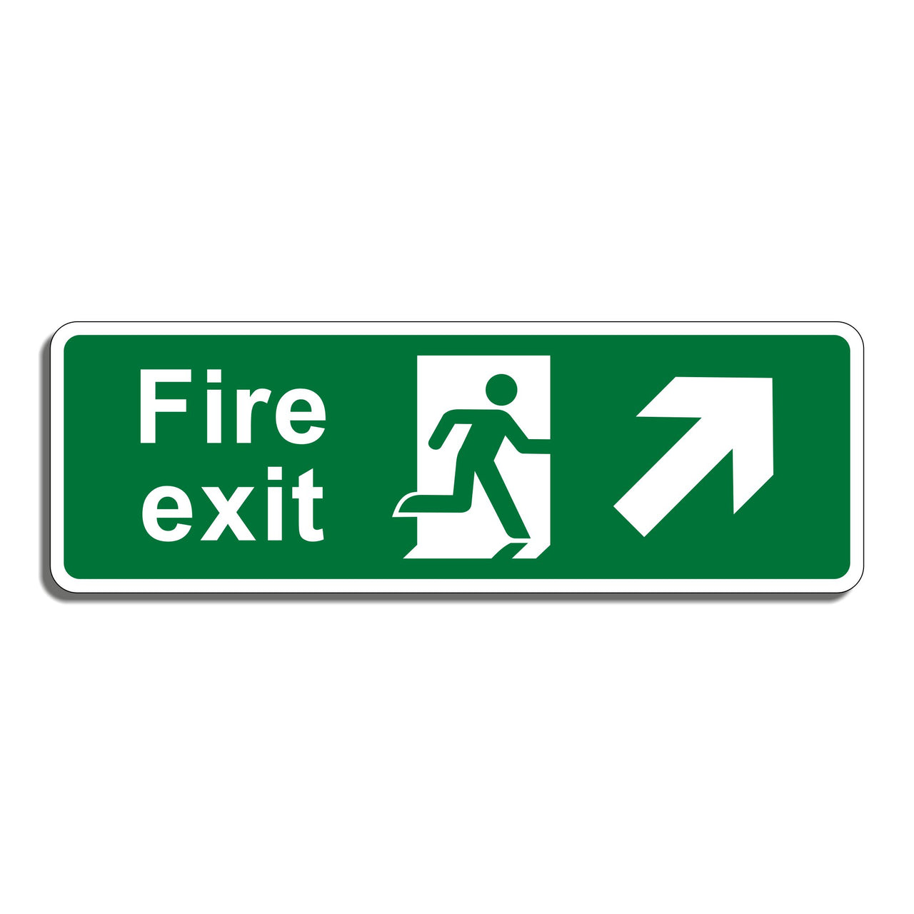 Fire Exit Sign with Forward Right Arrow
