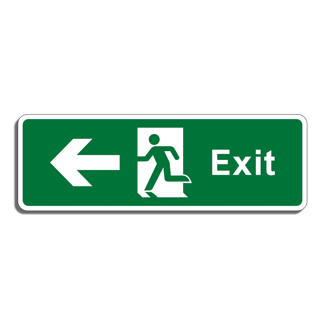 Emergency Exit Sign with Left Arrow