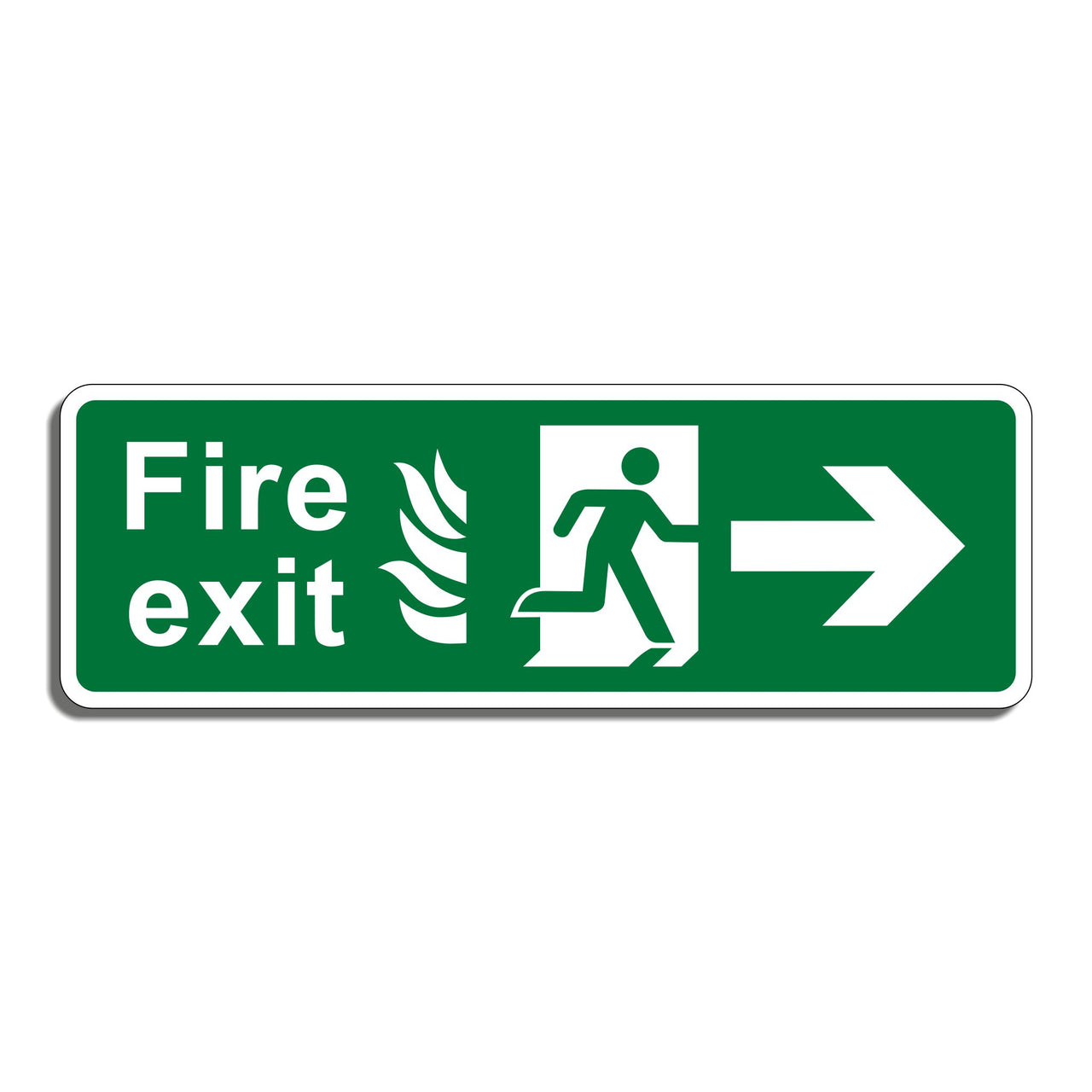 Fire Exit Sign with Right Arrow