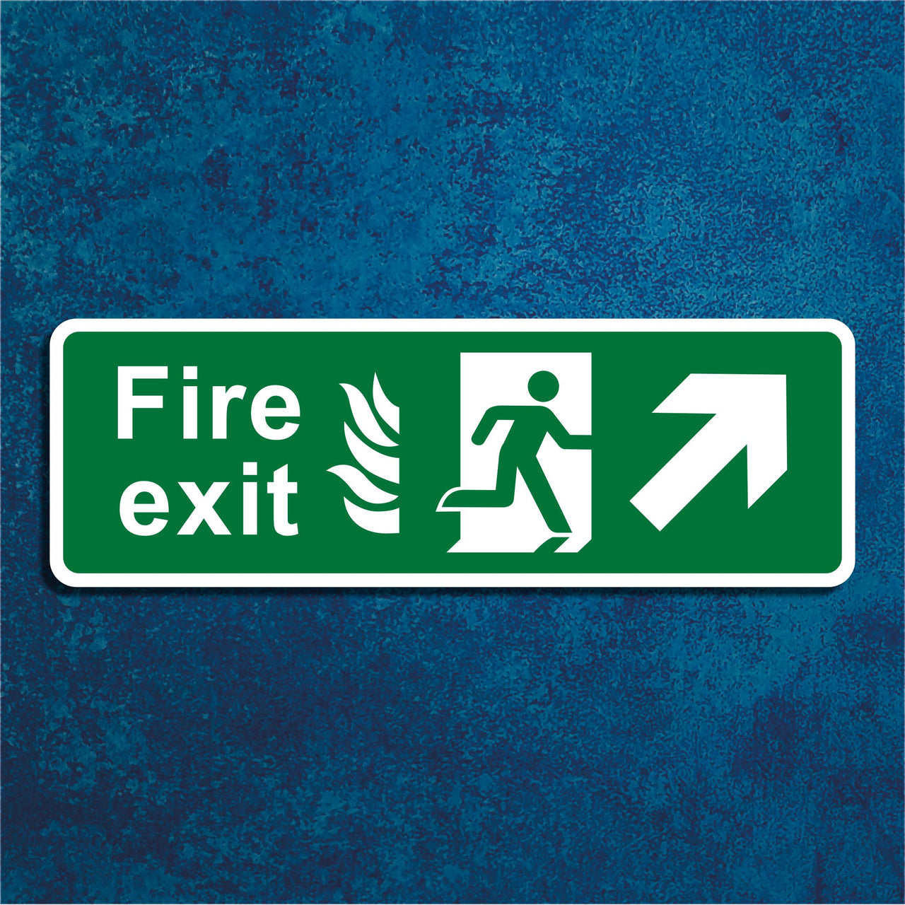 Fire Exit Sign with Forward Right Arrow