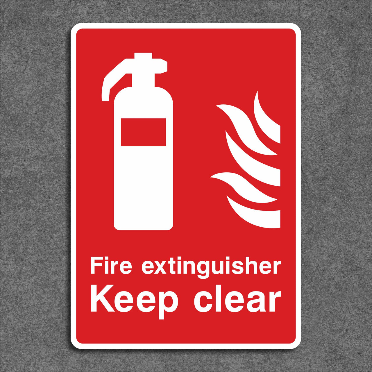 Fire Extinguisher Keep Clear Sign