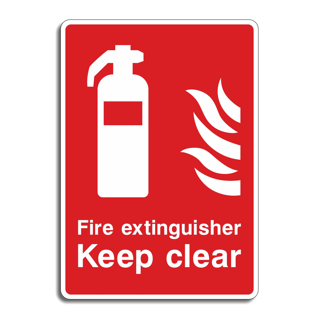 Fire Extinguisher Keep Clear Sign