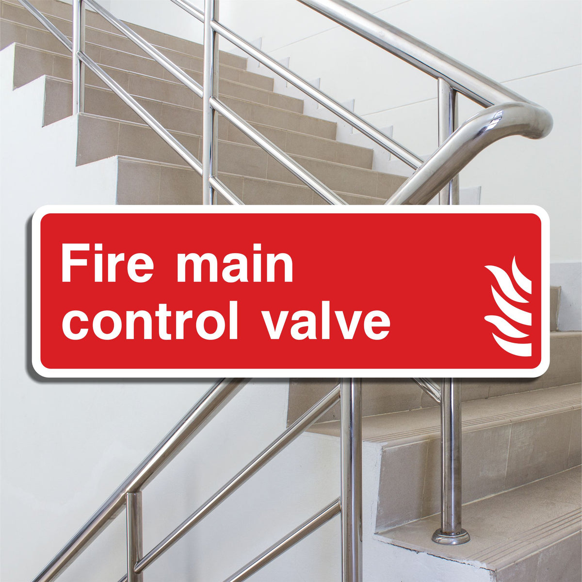 Control Value Sign Fire Main Control Valve Sign