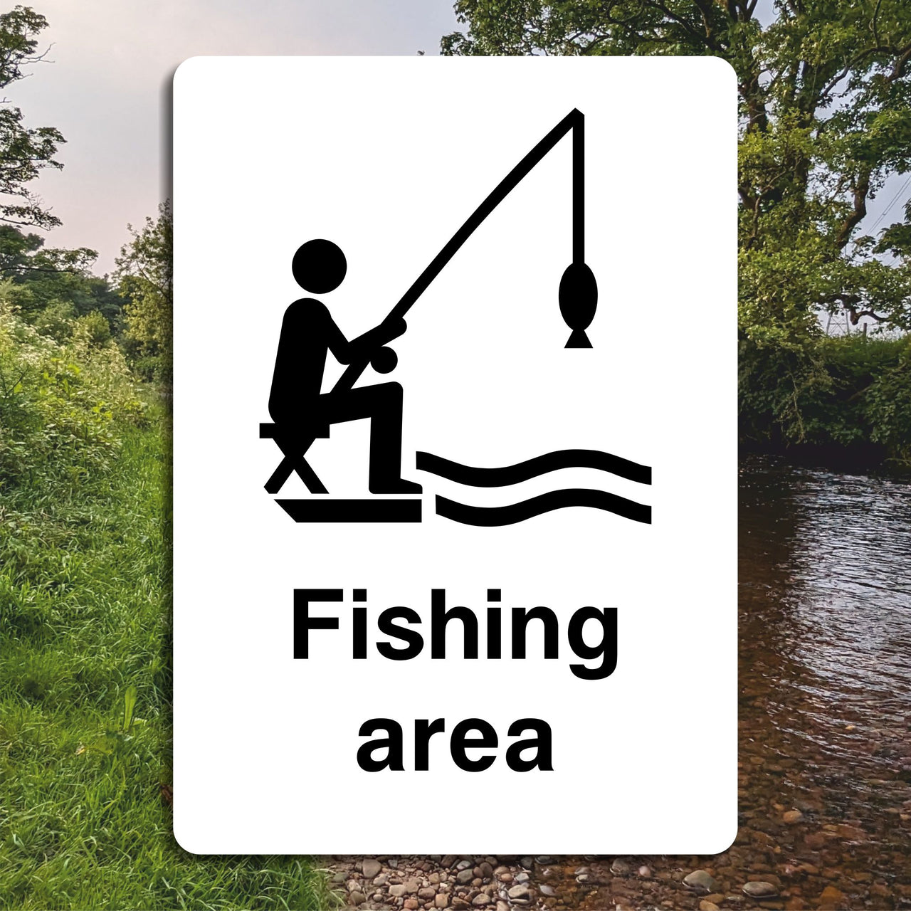 Fishing Area Sign