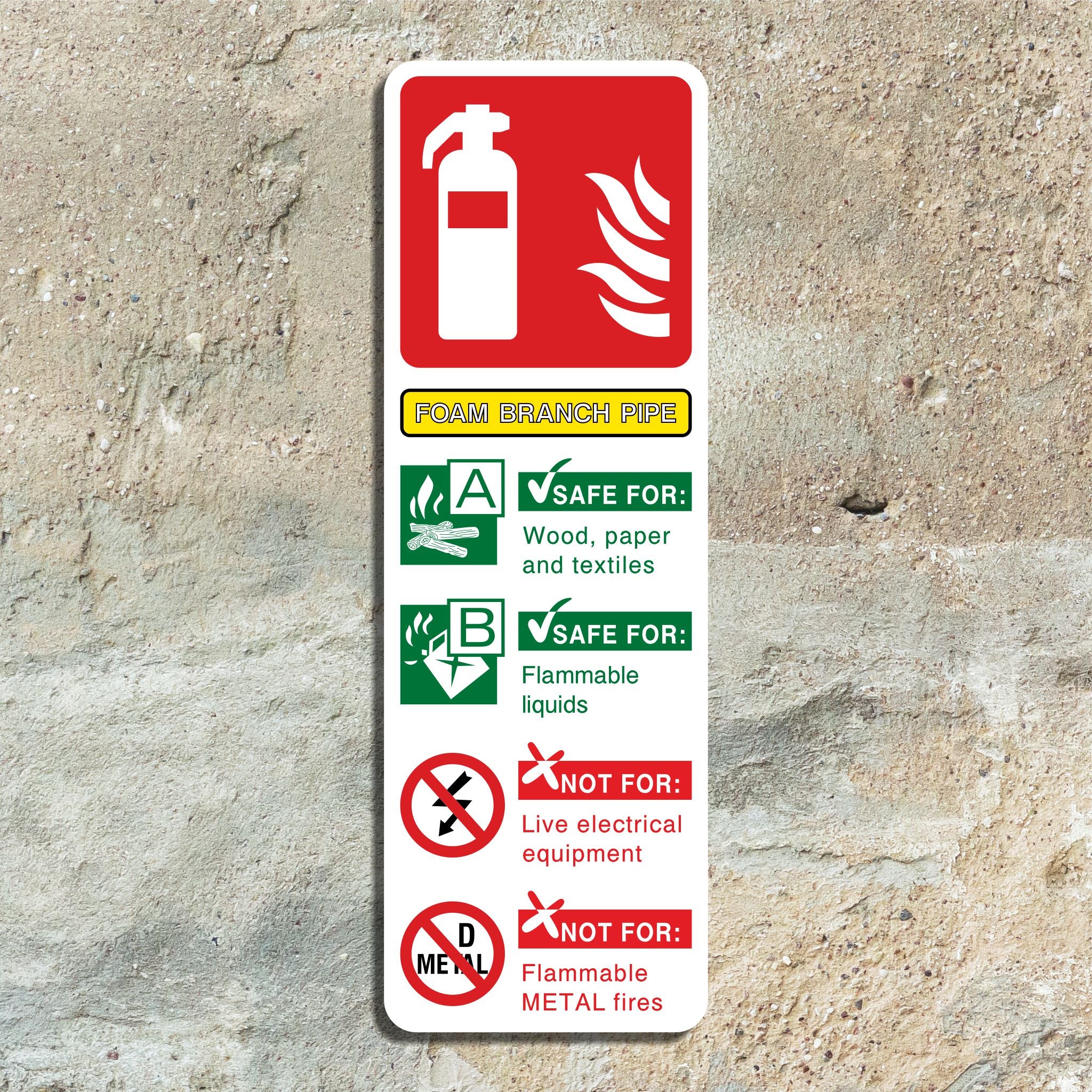 Fire Extinguisher Sign - Foam Branch Pipe
