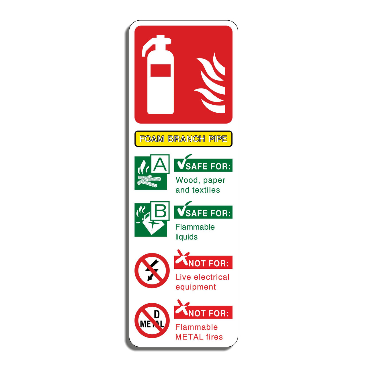 Fire Extinguisher Sign - Foam Branch Pipe