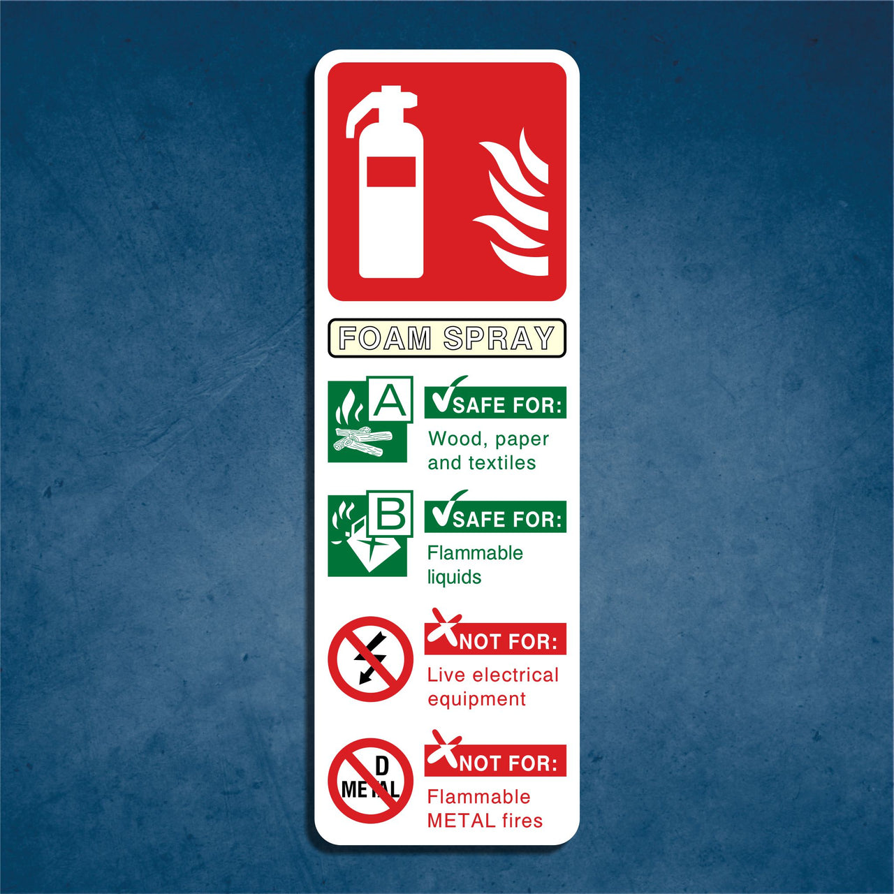 Fire Extinguisher Sign - Foam Spray