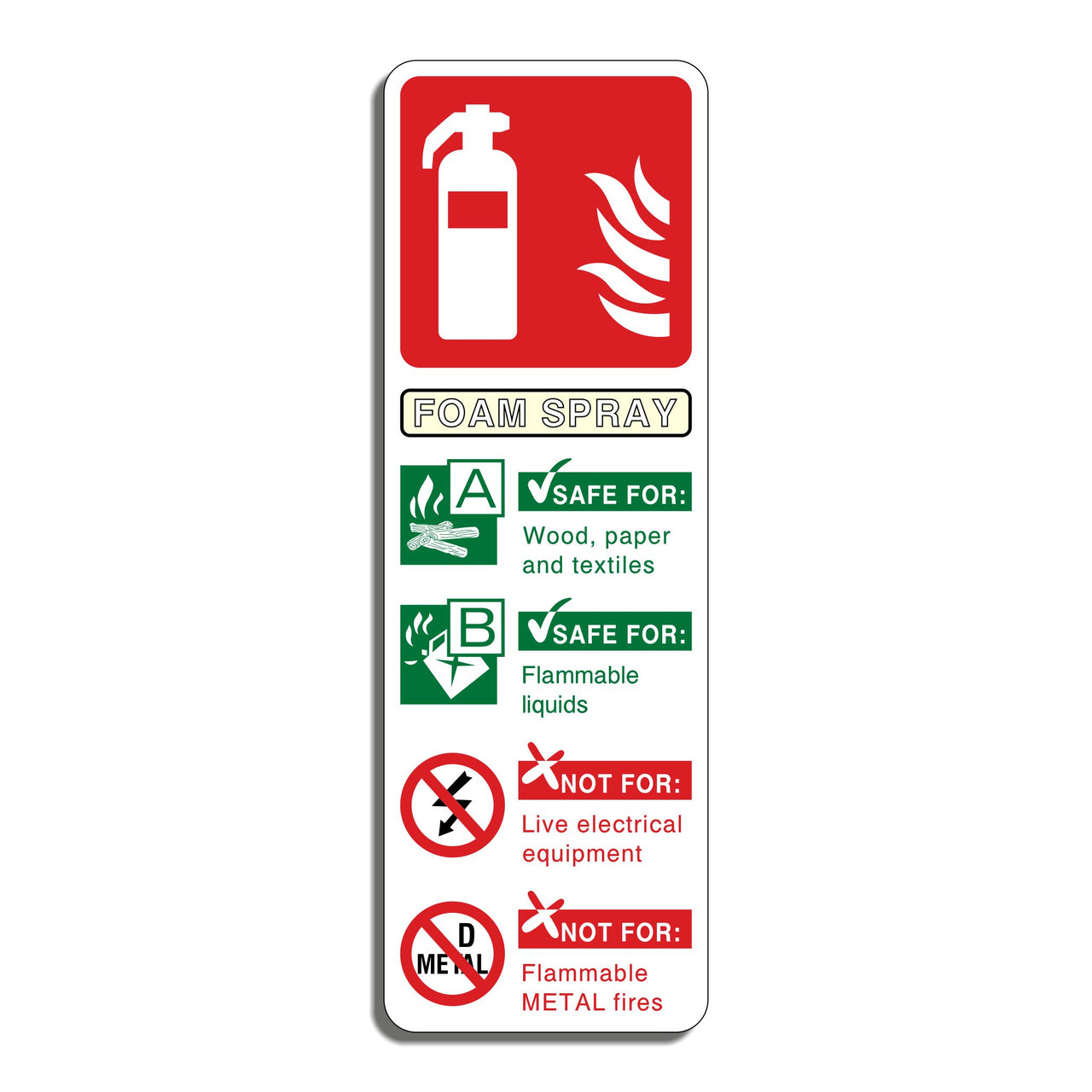 Fire Extinguisher Sign - Foam Spray
