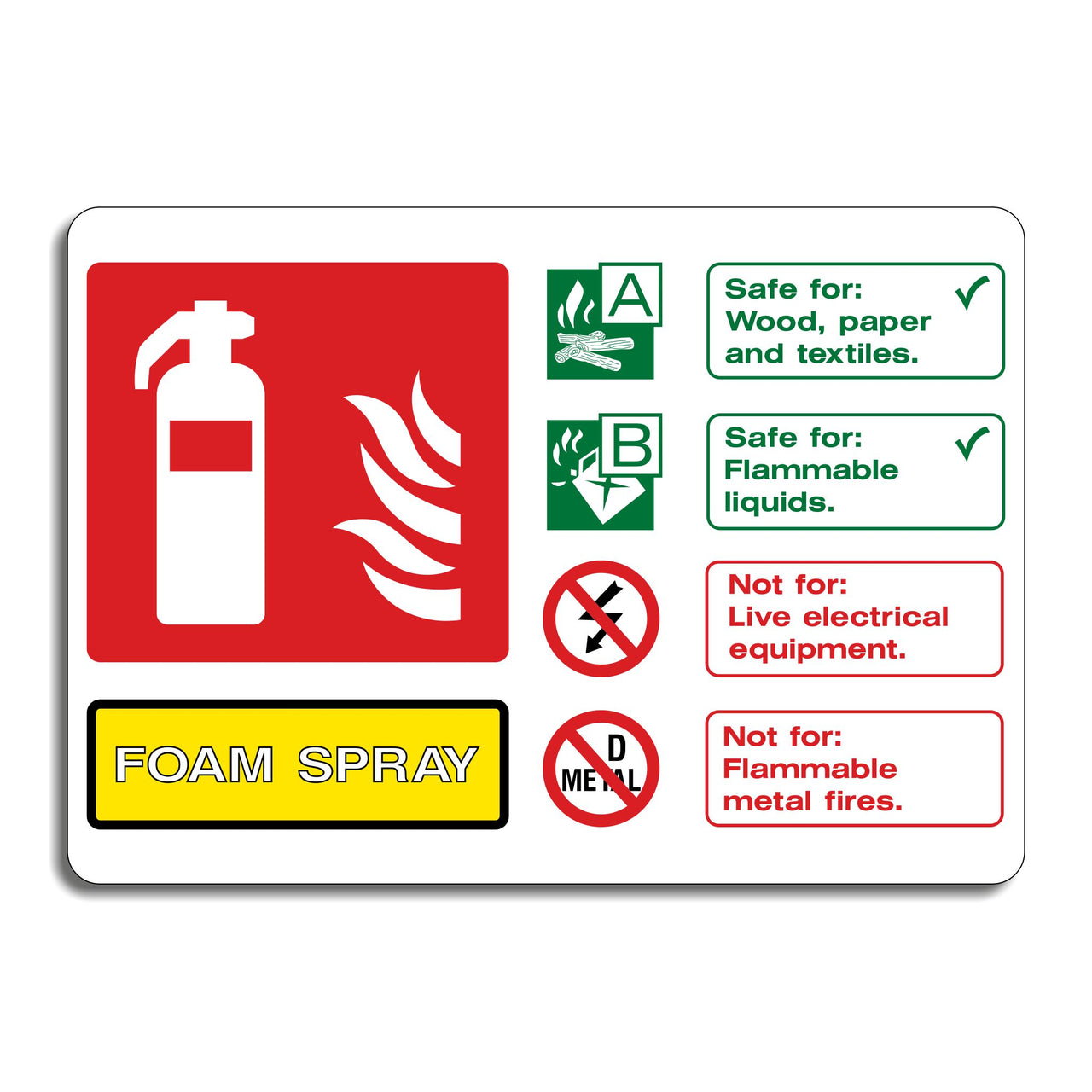 Fire Extinguisher Sign - Foam Spray