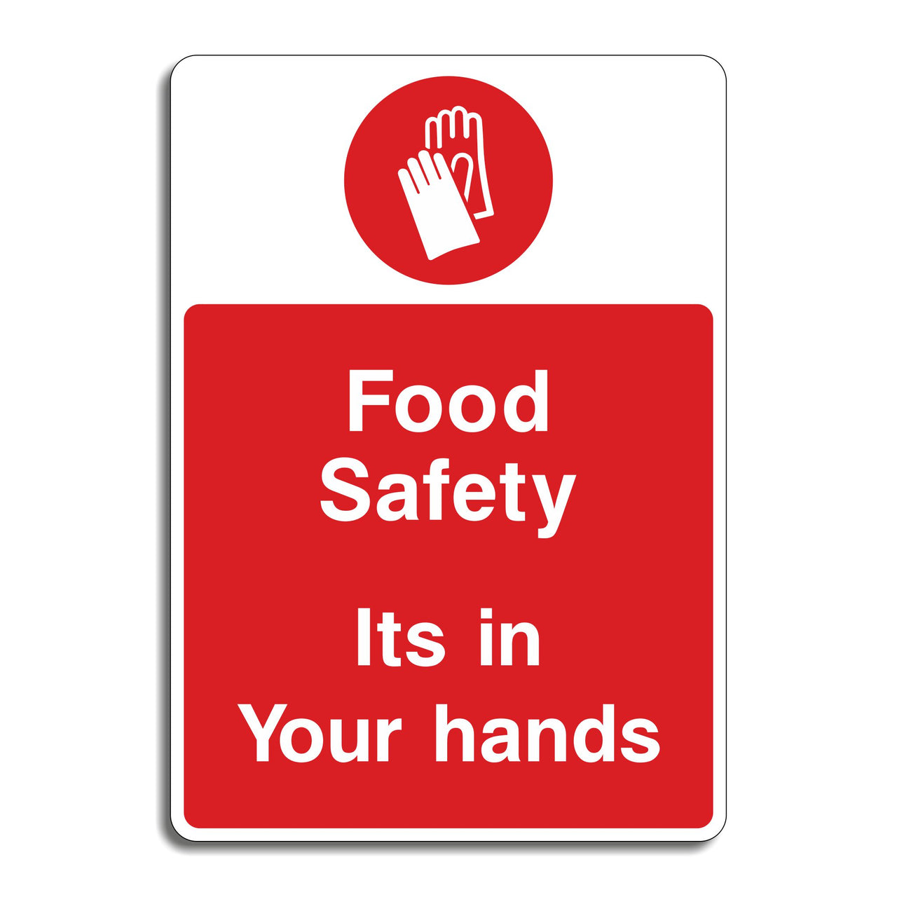 Food Safety It's in Your Hands Sign
