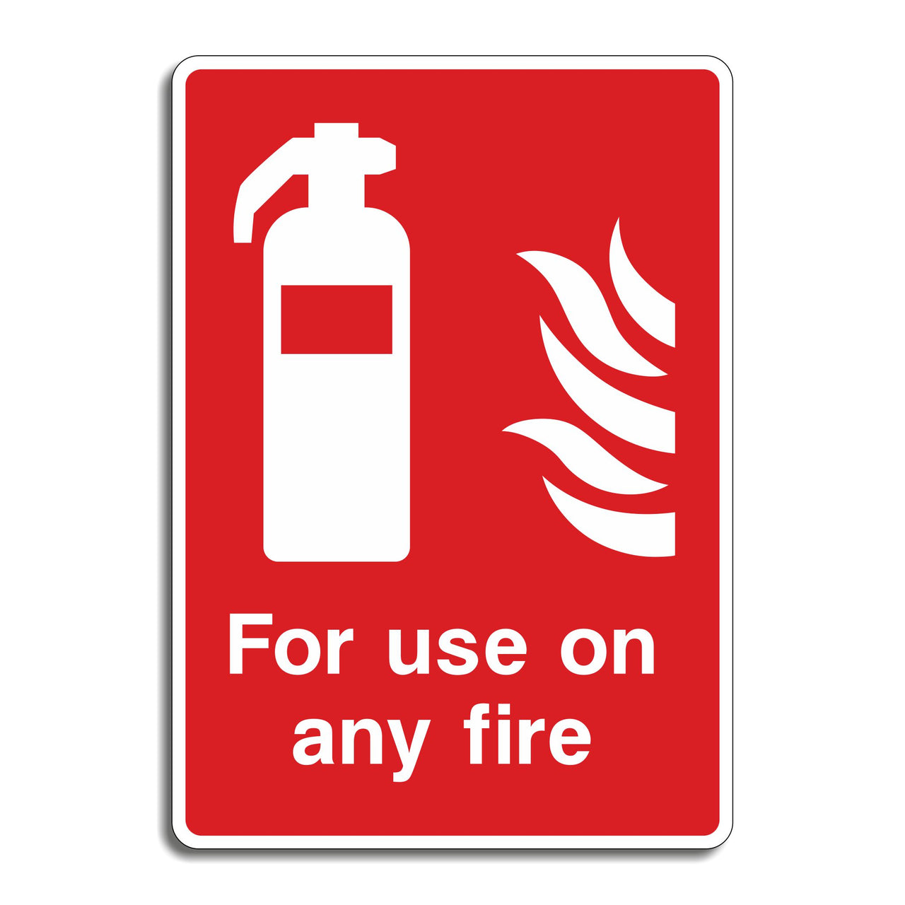 Fire Extinguisher Sign - For Use On Any Fires